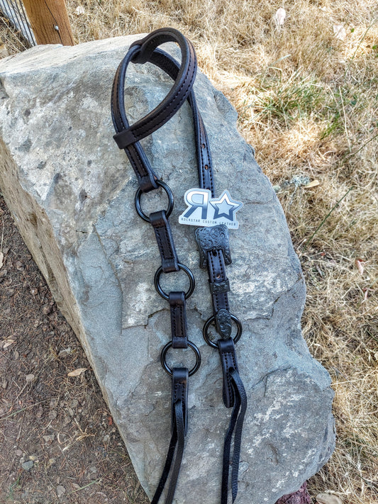 Blacked Out One Ear Ring Headstall