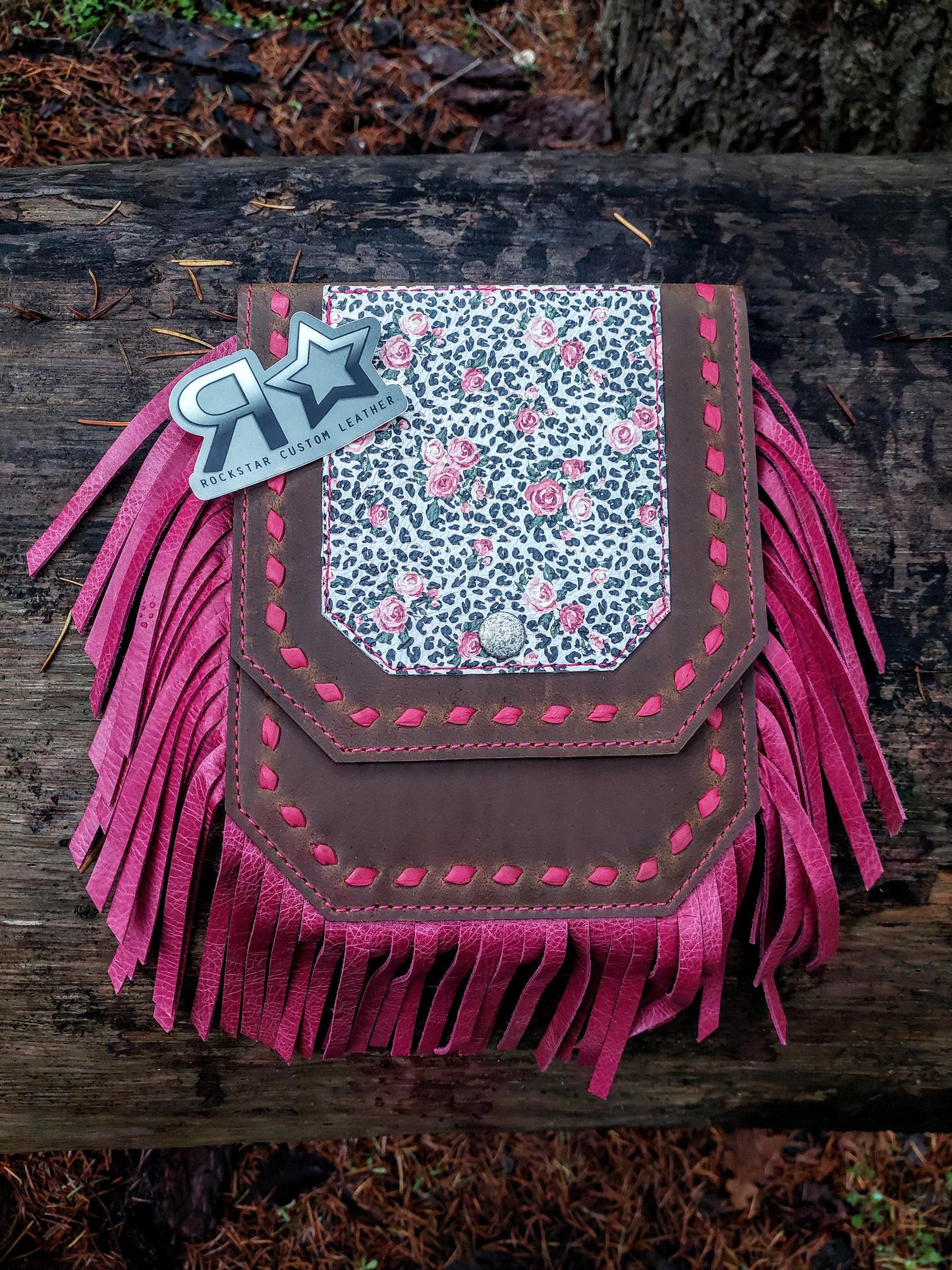 Hot Pink and Cheetah Saddle Pocket