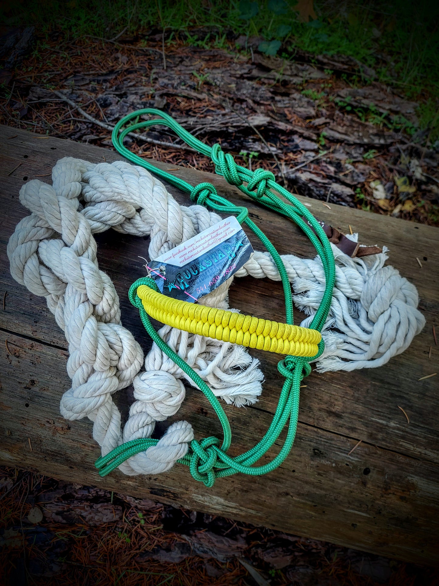 Rope Halter with Chunky Lead