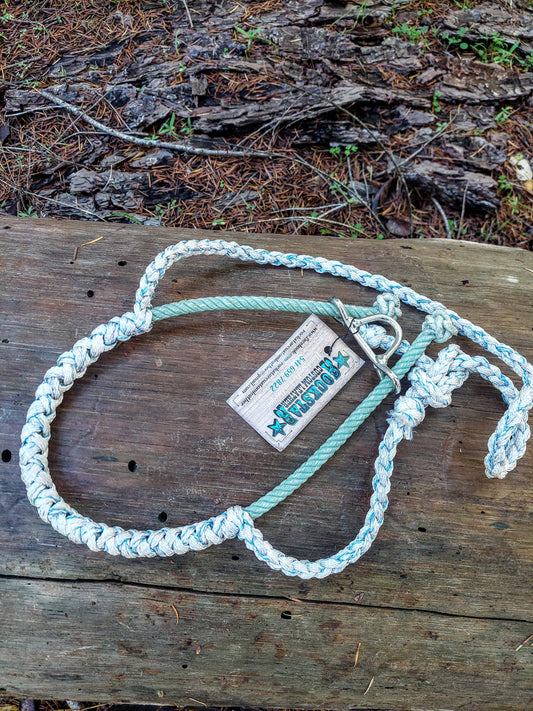 Lariat and muletape tie-down noseband
