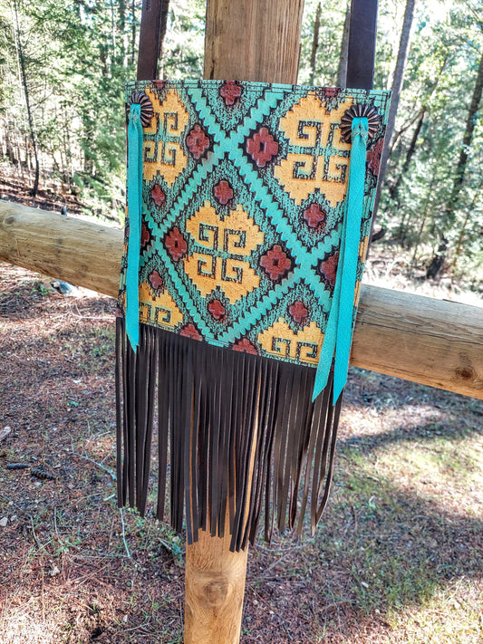 Aztec Mint Crossbody Purse