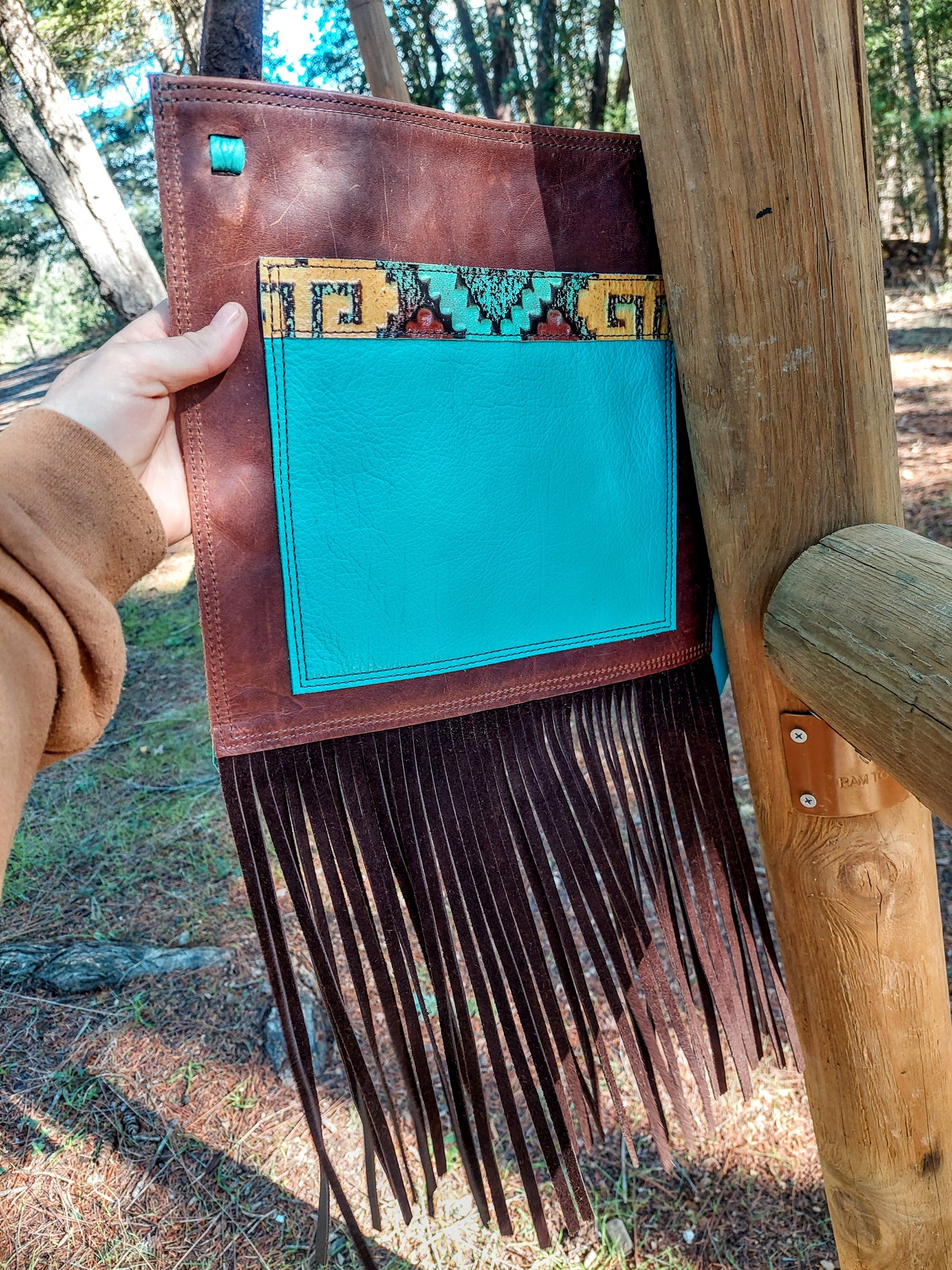 Aztec Mint Crossbody Purse
