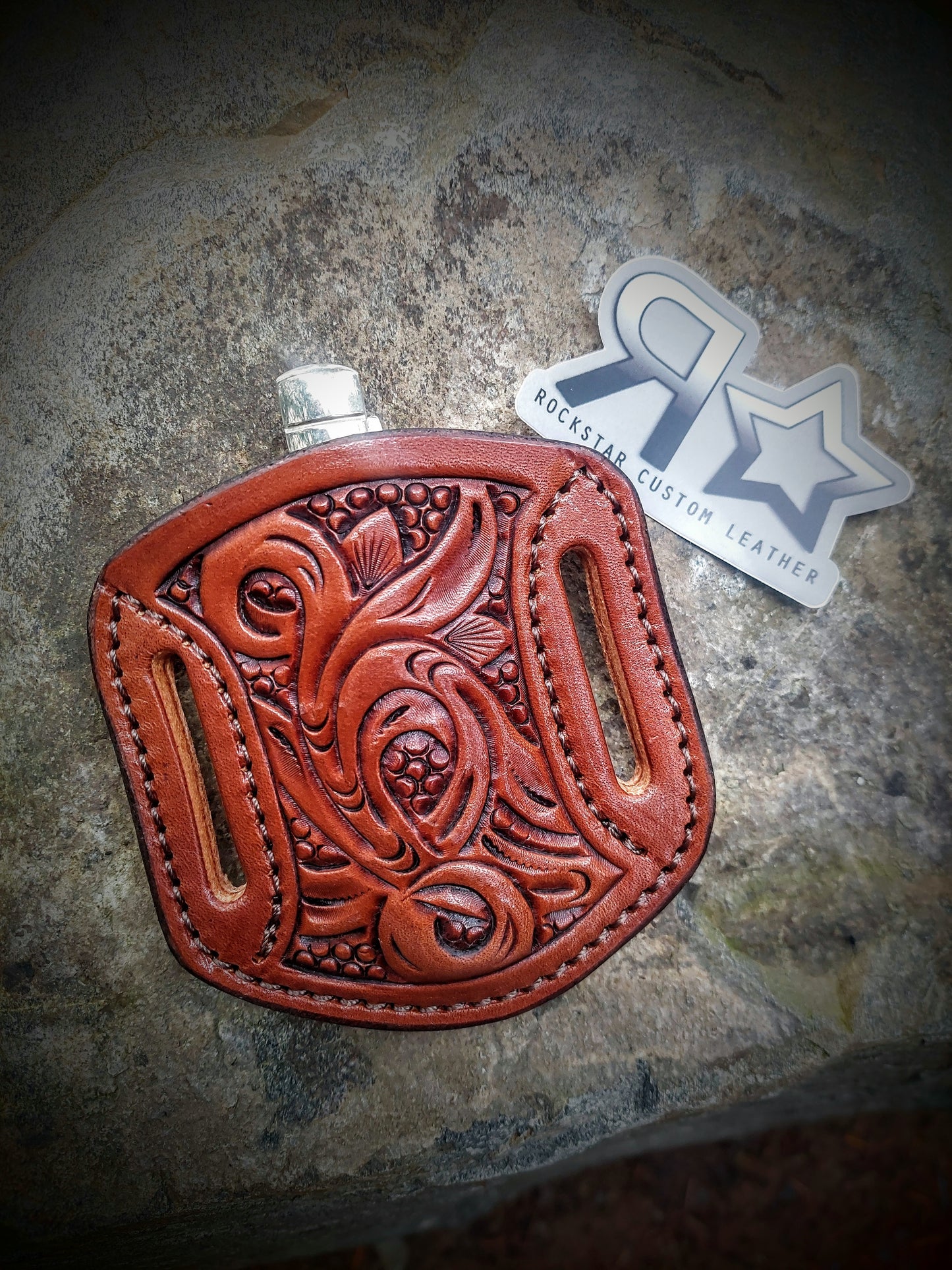 Floral Tooled Knife Sheath
