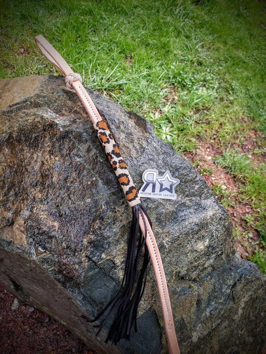 Beaded with Fringe Hand Whip Quirt