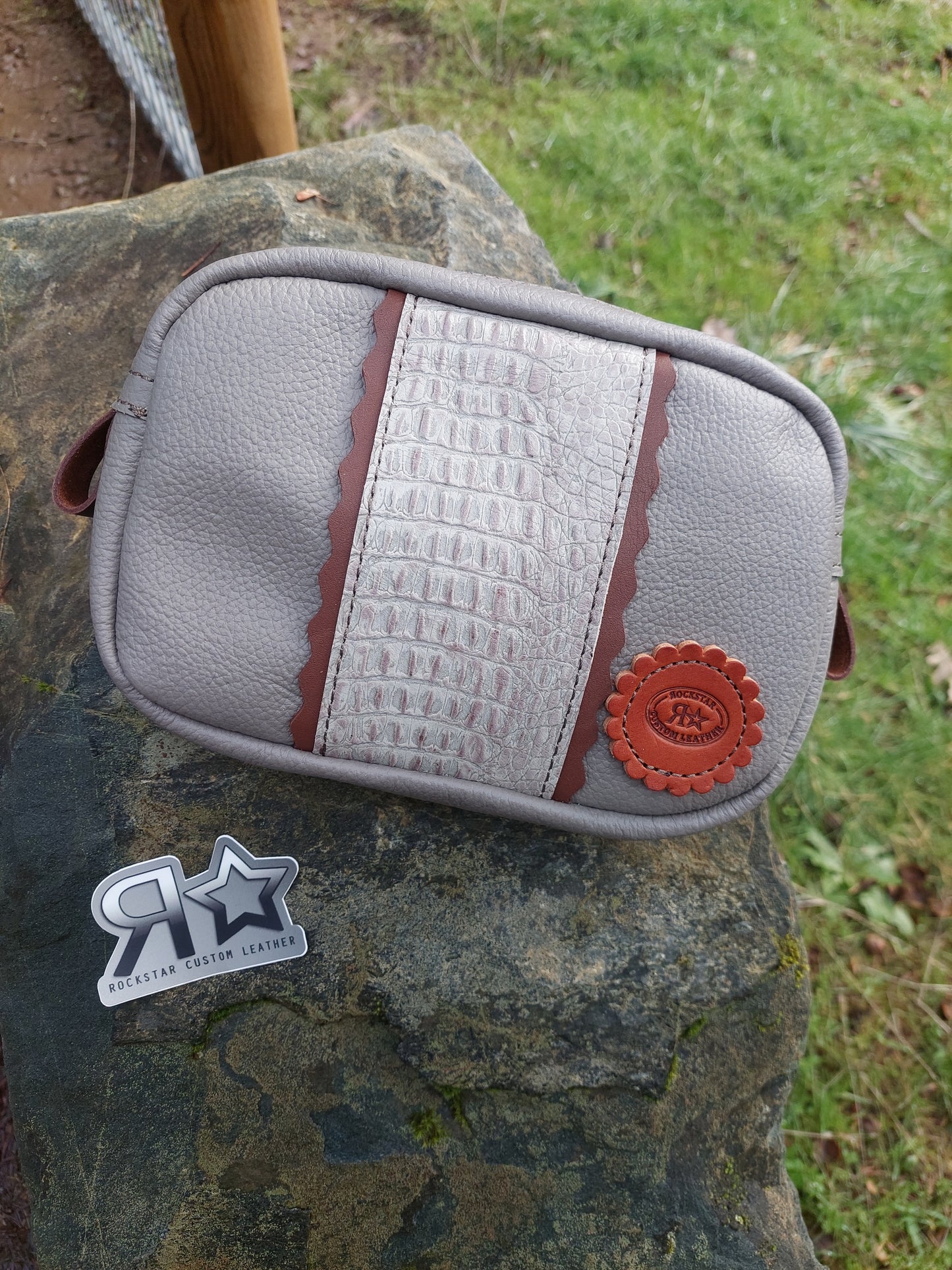 Gator Print Saddle Pommel Bag
