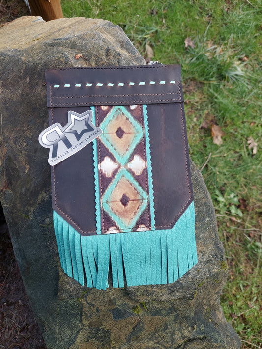 Aztec and Mint Saddle Pocket