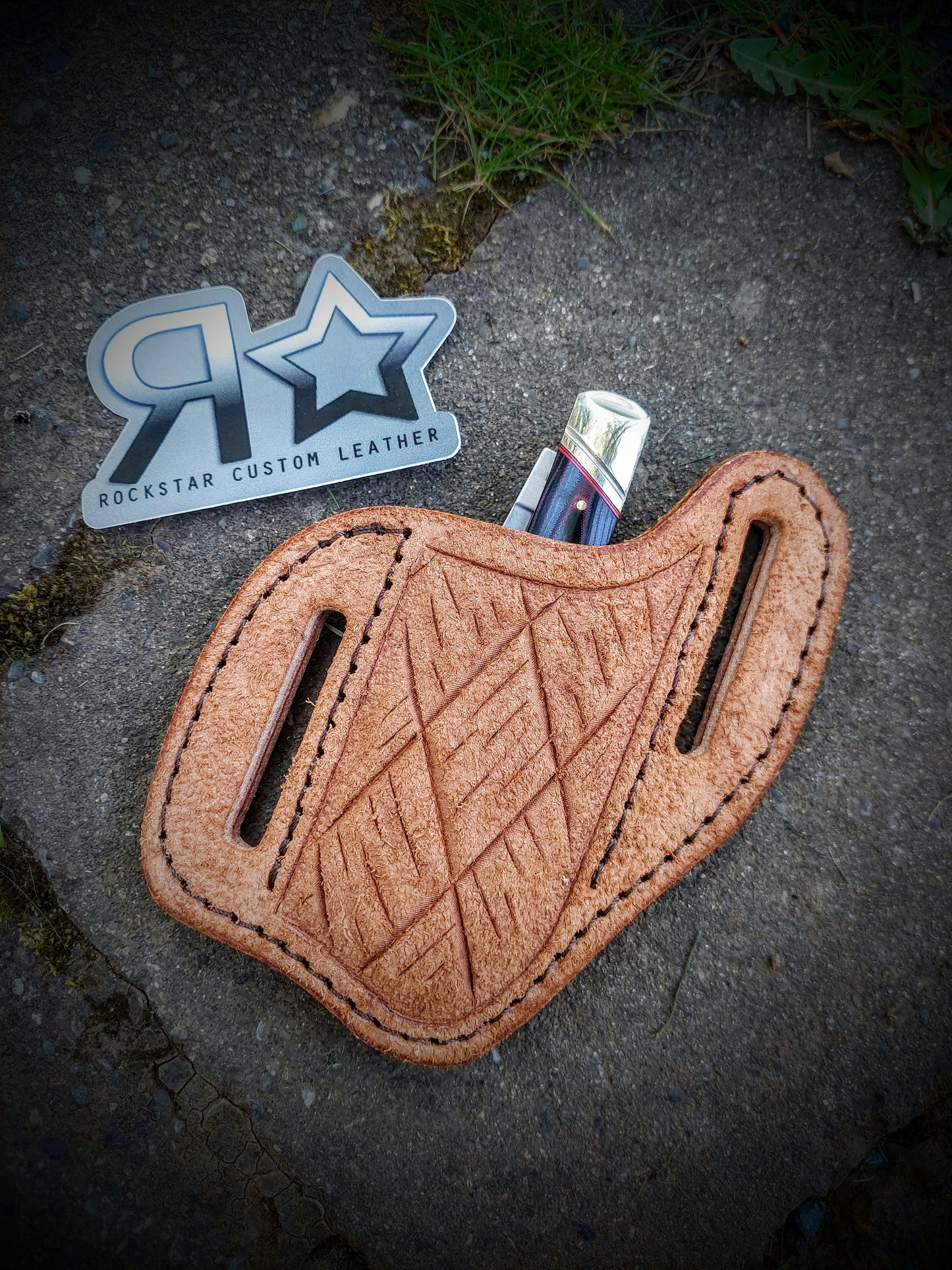 Basket Weave Roughout Knife Sheath