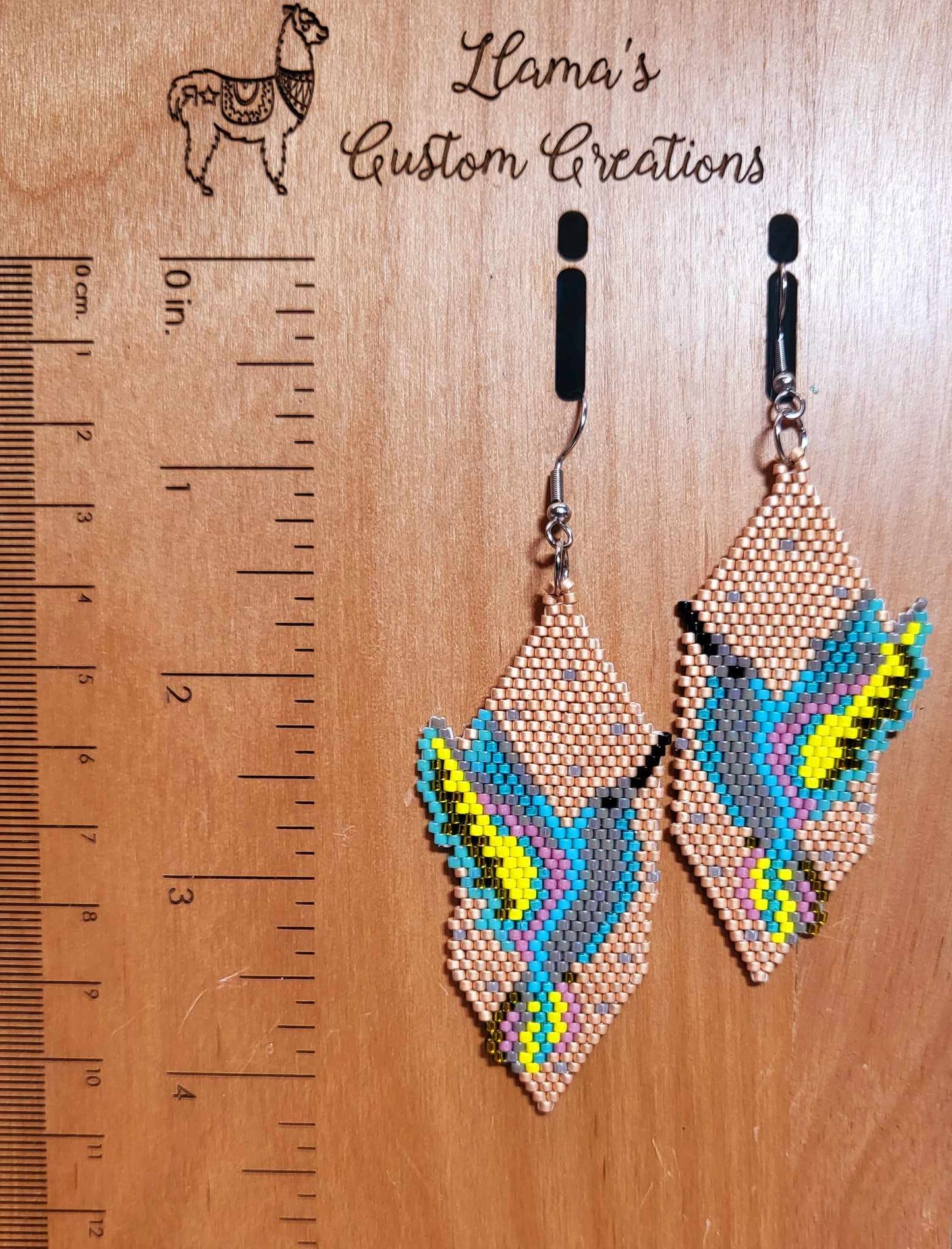 Llamas Custom Creations Beaded Earrings