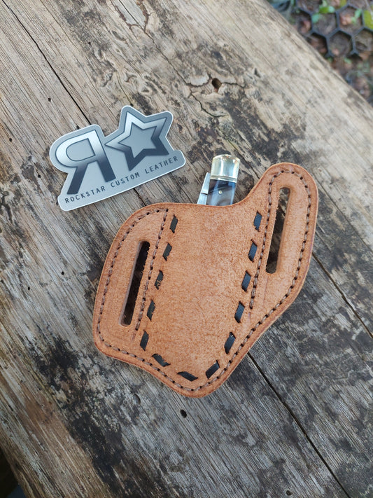 Black Buckstitch Knife Sheath