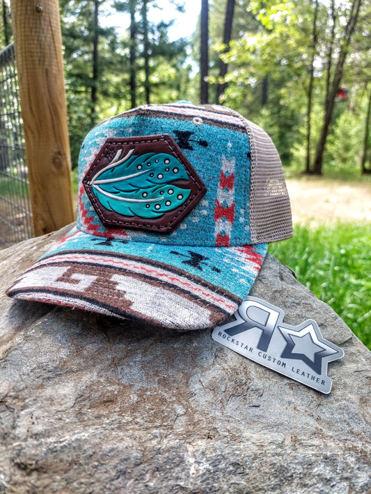 Aztec Wool Snapback Hat With