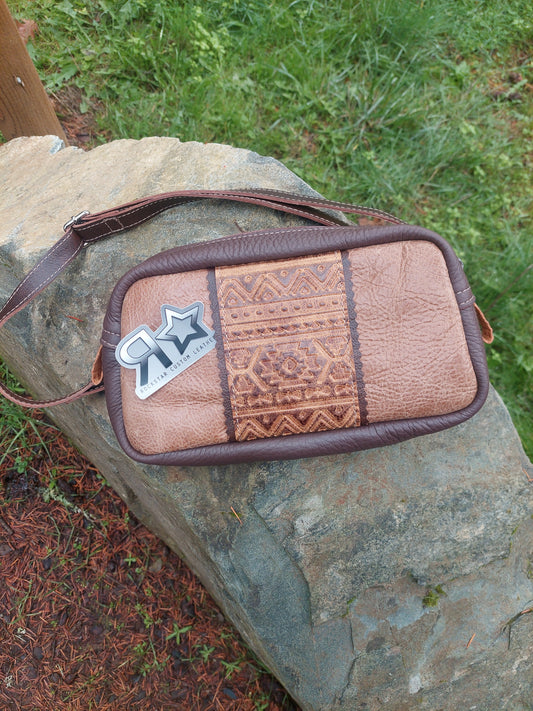 Fanny Pack/Crossbody Bag In Brown/Aztec