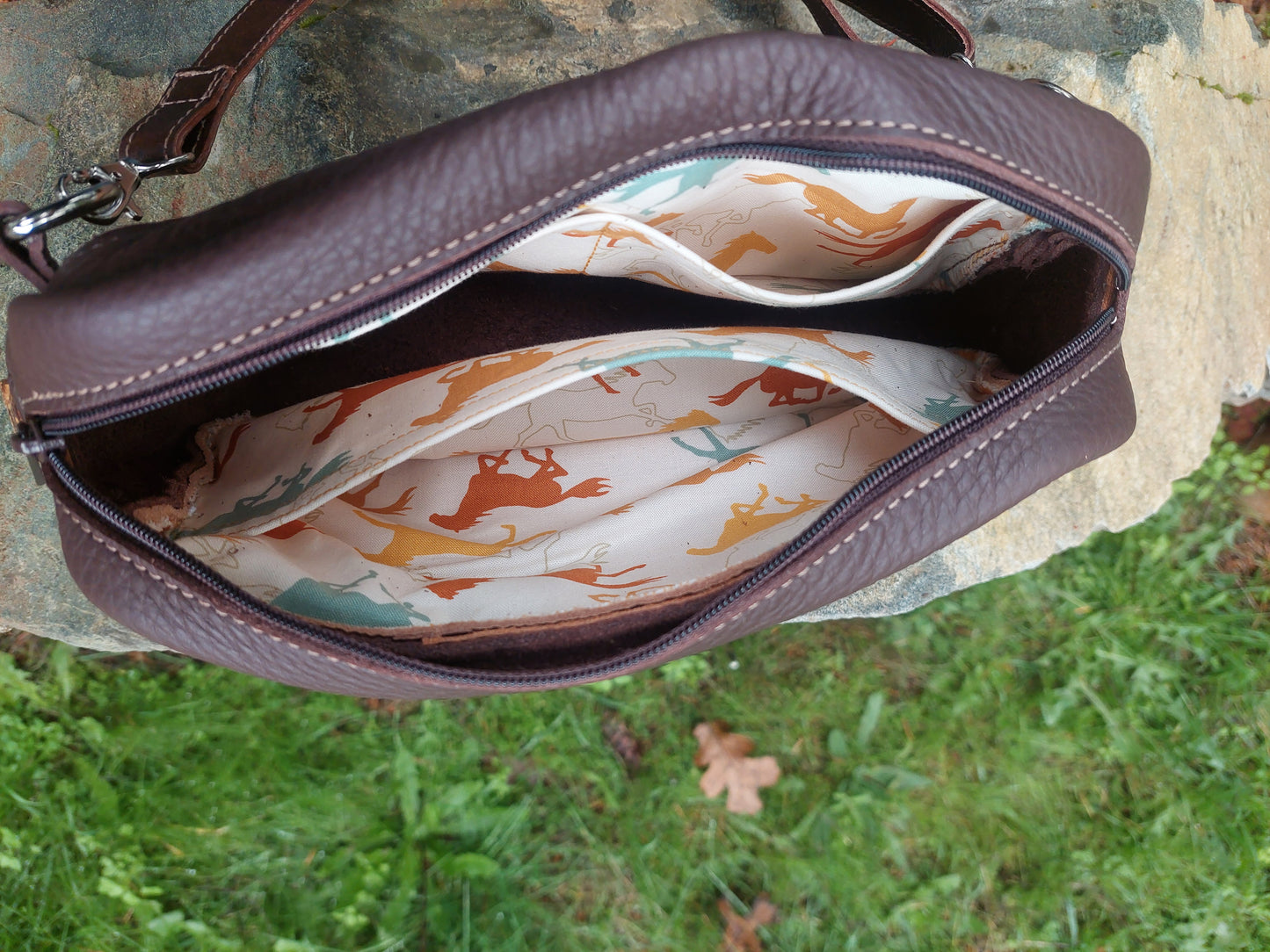 Fanny Pack/Crossbody Bag In Brown/Aztec
