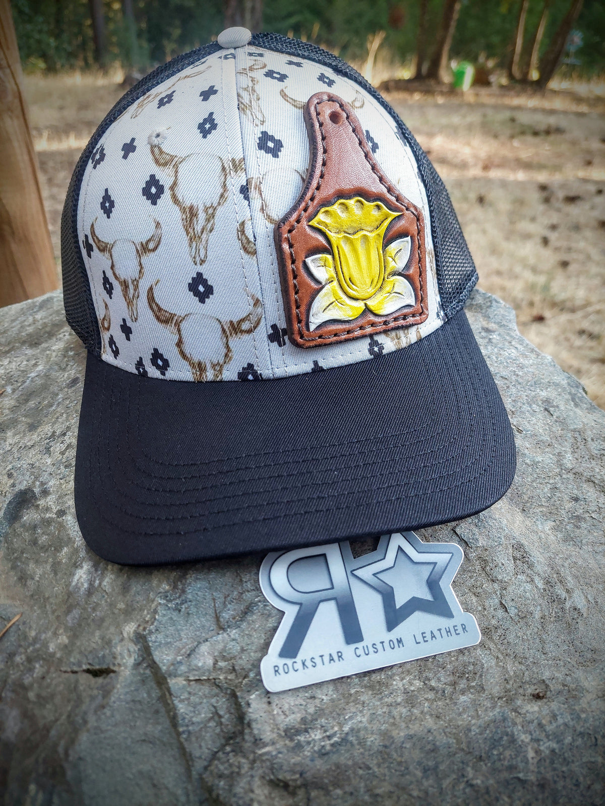 Hat With Leather Patch Daffodil