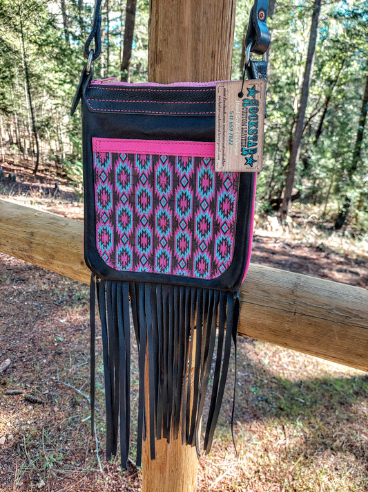 Pink Aztec Crossbody