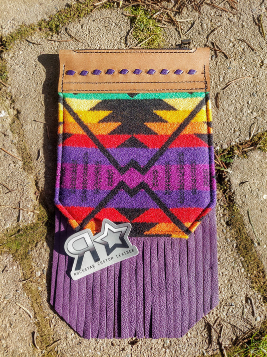 Purple Pendleton Saddle Pocket