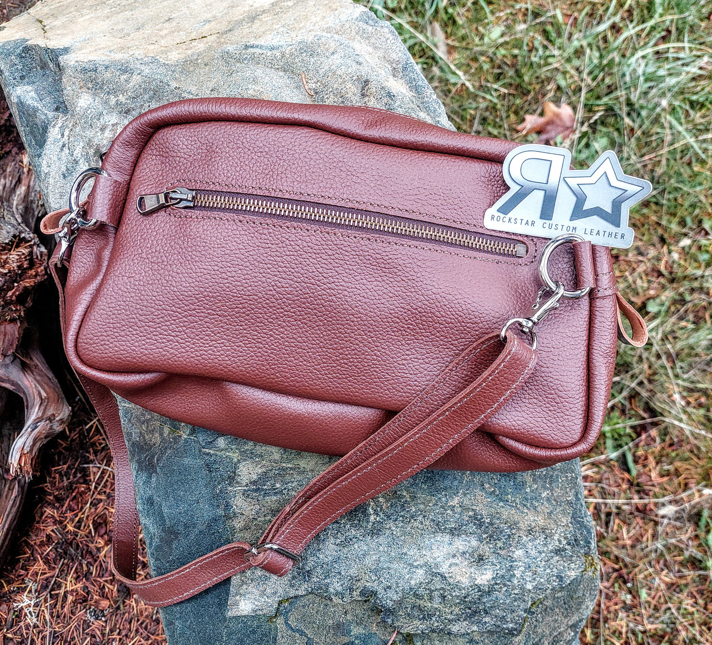 Turquoise Floral Leather Fanny Pack/Crossbody