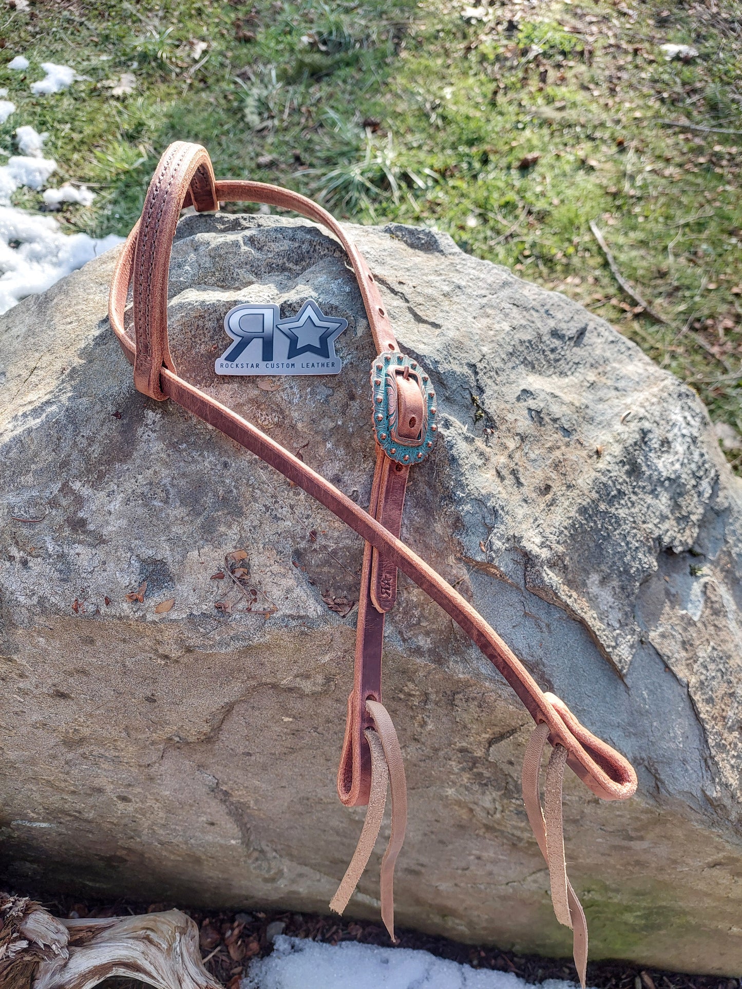 Harness Leather One Ear Headstall Single Buckle
