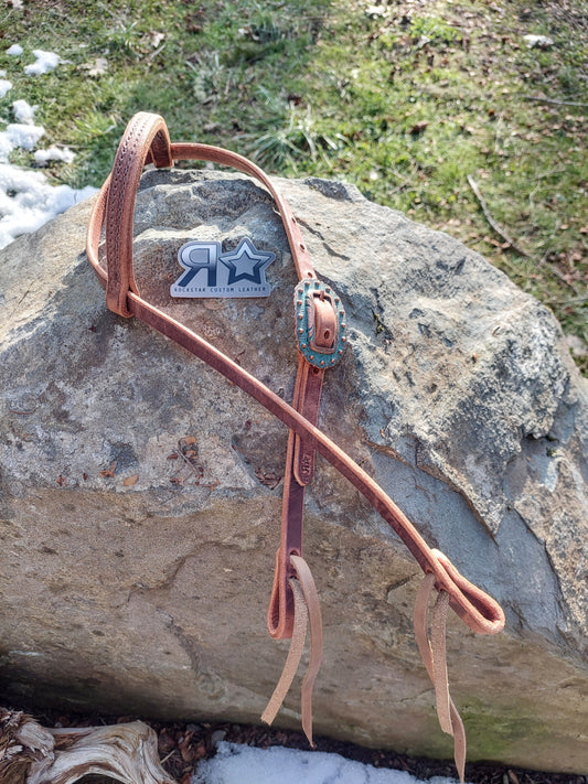 Harness Leather One Ear Headstall Single Buckle