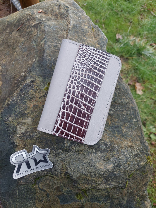 Grey and Gator Print Small Notebook