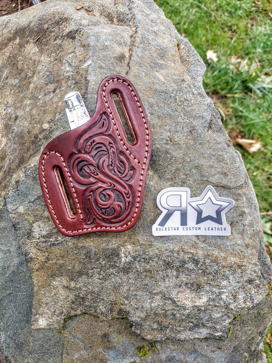 Floral Tooled Knife Sheath