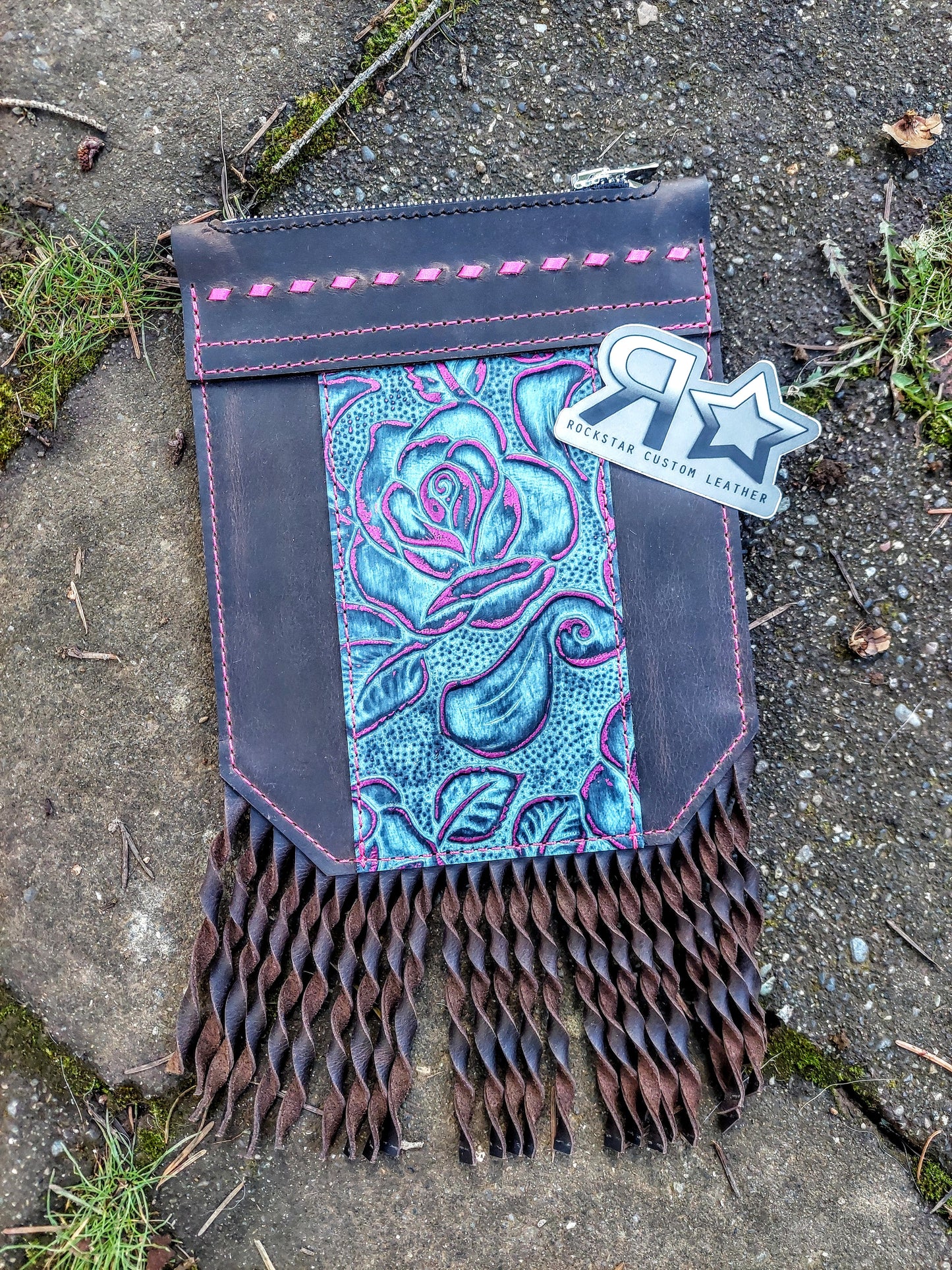 Metallic Purple/Pink Saddle Pocket