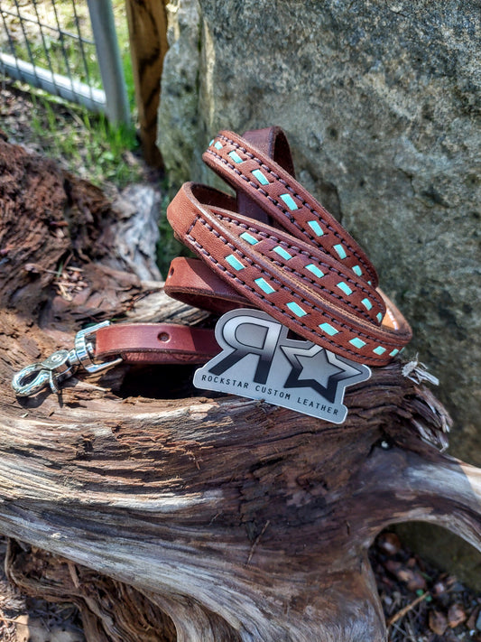 Mint Buckstitch Reins