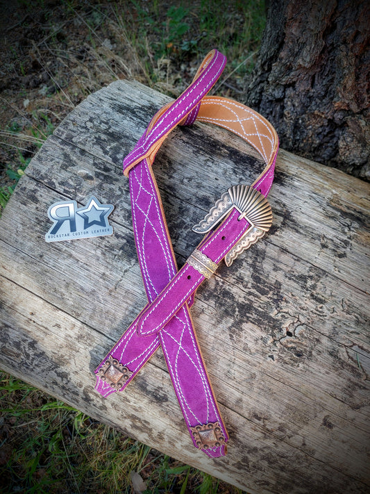 Purple/Dark Magenta Headstall