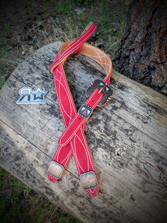 Red Suede Headstall