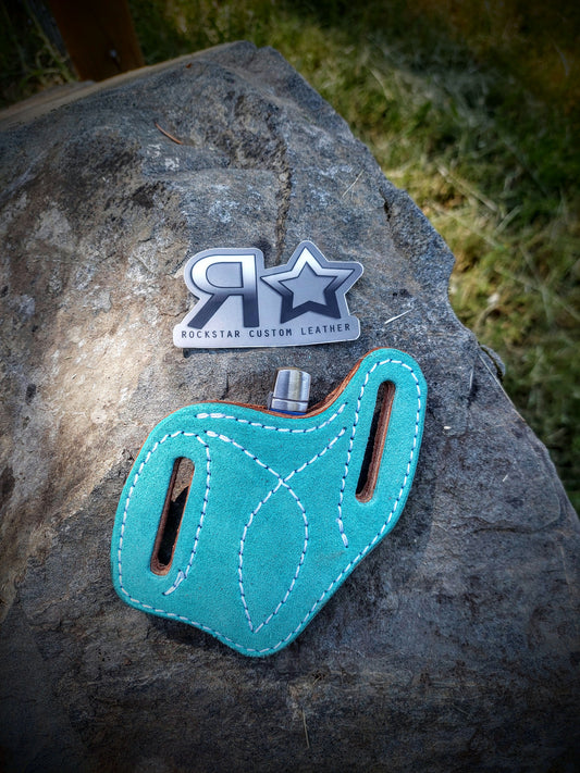 Turquoise Suede Knife Sheath