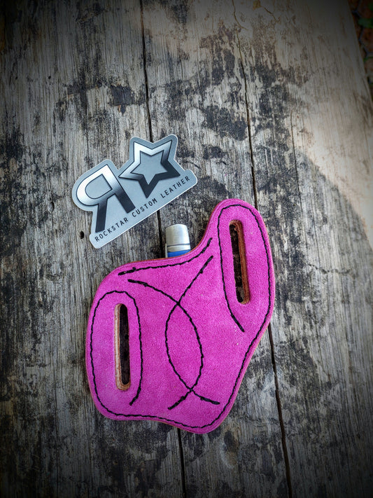 Hot Pink Suede Knife Sheath