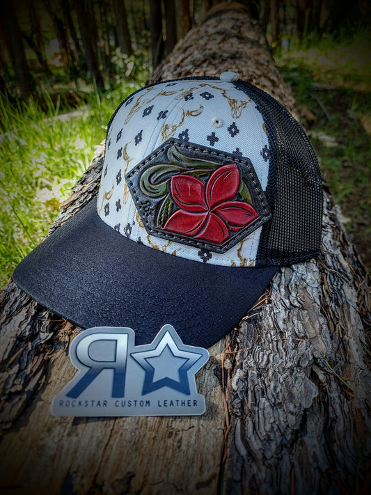 Steer Skulls & Flowers Hat
