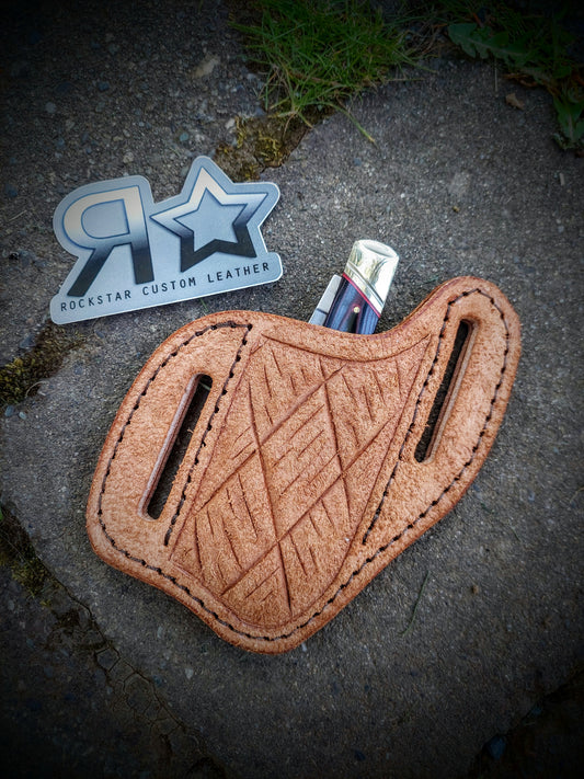 Basket Weave Roughout Knife Sheath