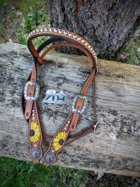 Sunflower Browband Headstall