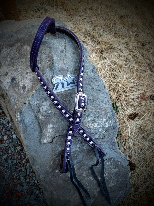 Checkers and Purple Headstall