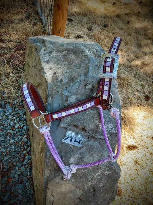 Lavender Checkers Hybrid Halter