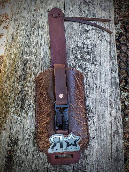 Boot Top Phone Pocket for Saddle (Brown)